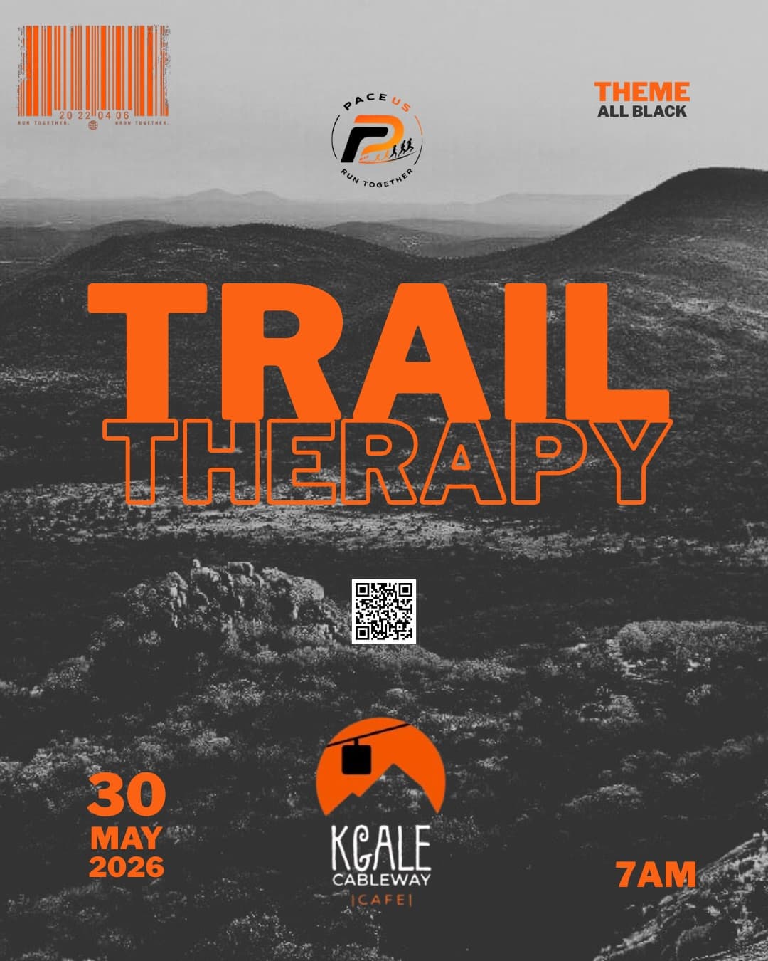 Trail Therapy event poster at Kgale Cableway